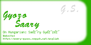 gyozo saary business card